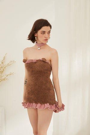 Sexy Fluffy Bear Bodycon Dress
