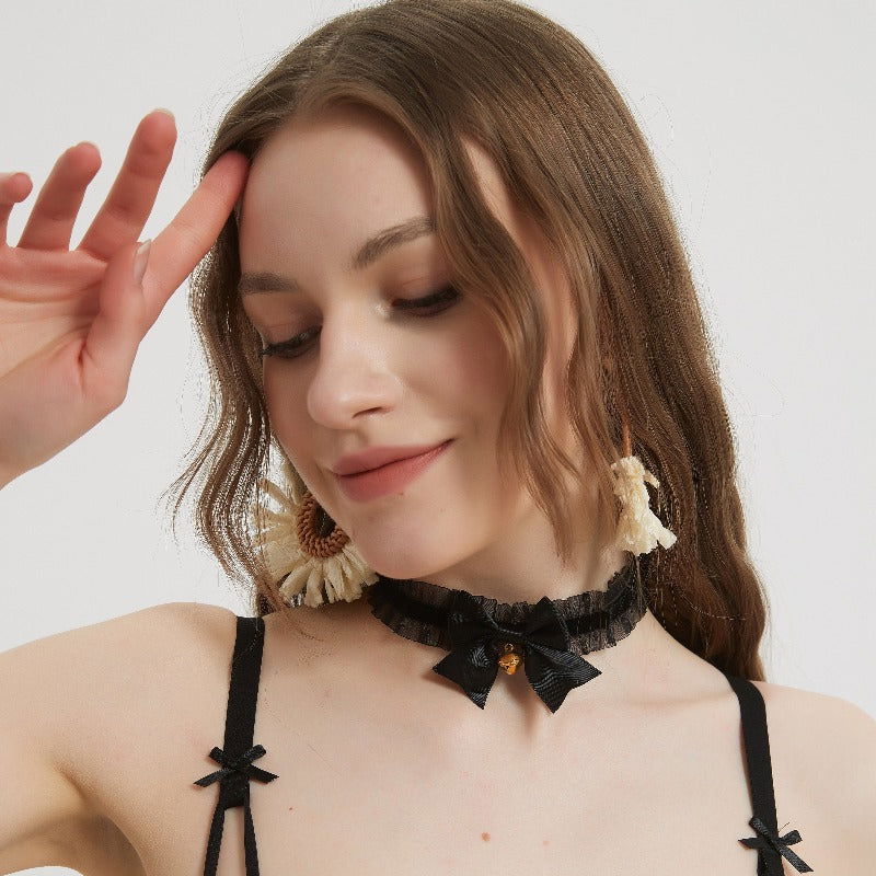 Black Sexy Lace Choker - Risette 