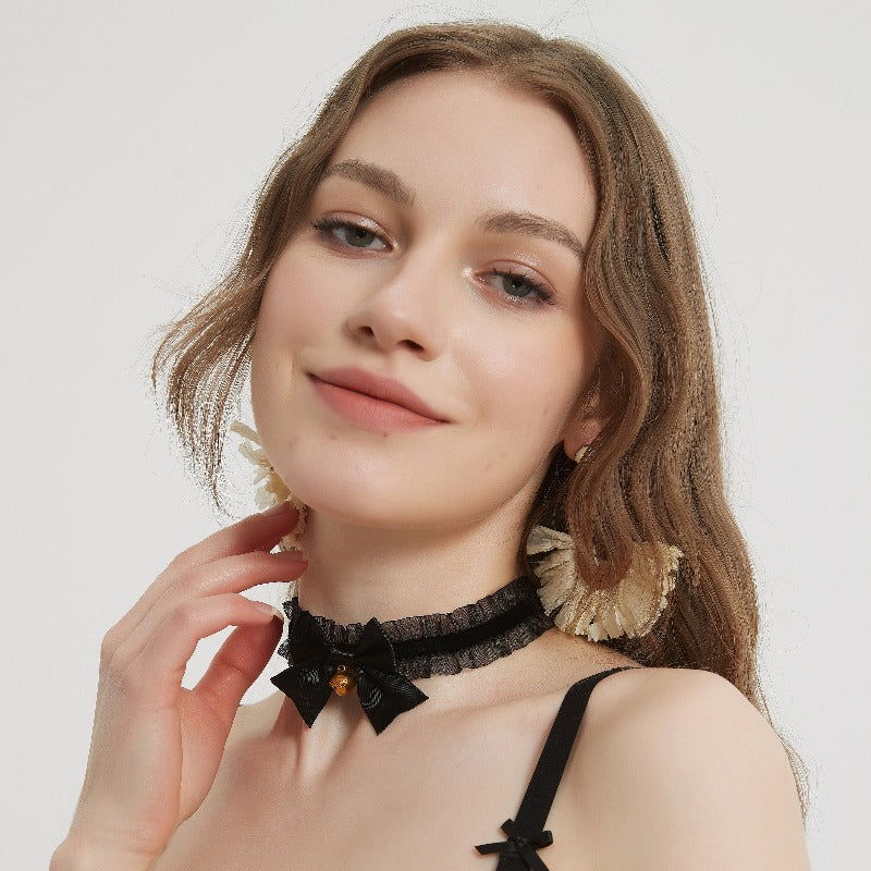 Black Sexy Lace Choker - Risette 