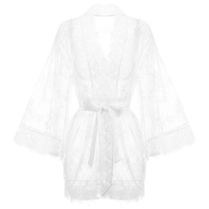 Black White Seductive Robe - Risette 