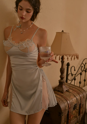 Bubblegum Blue Lace Lingerie