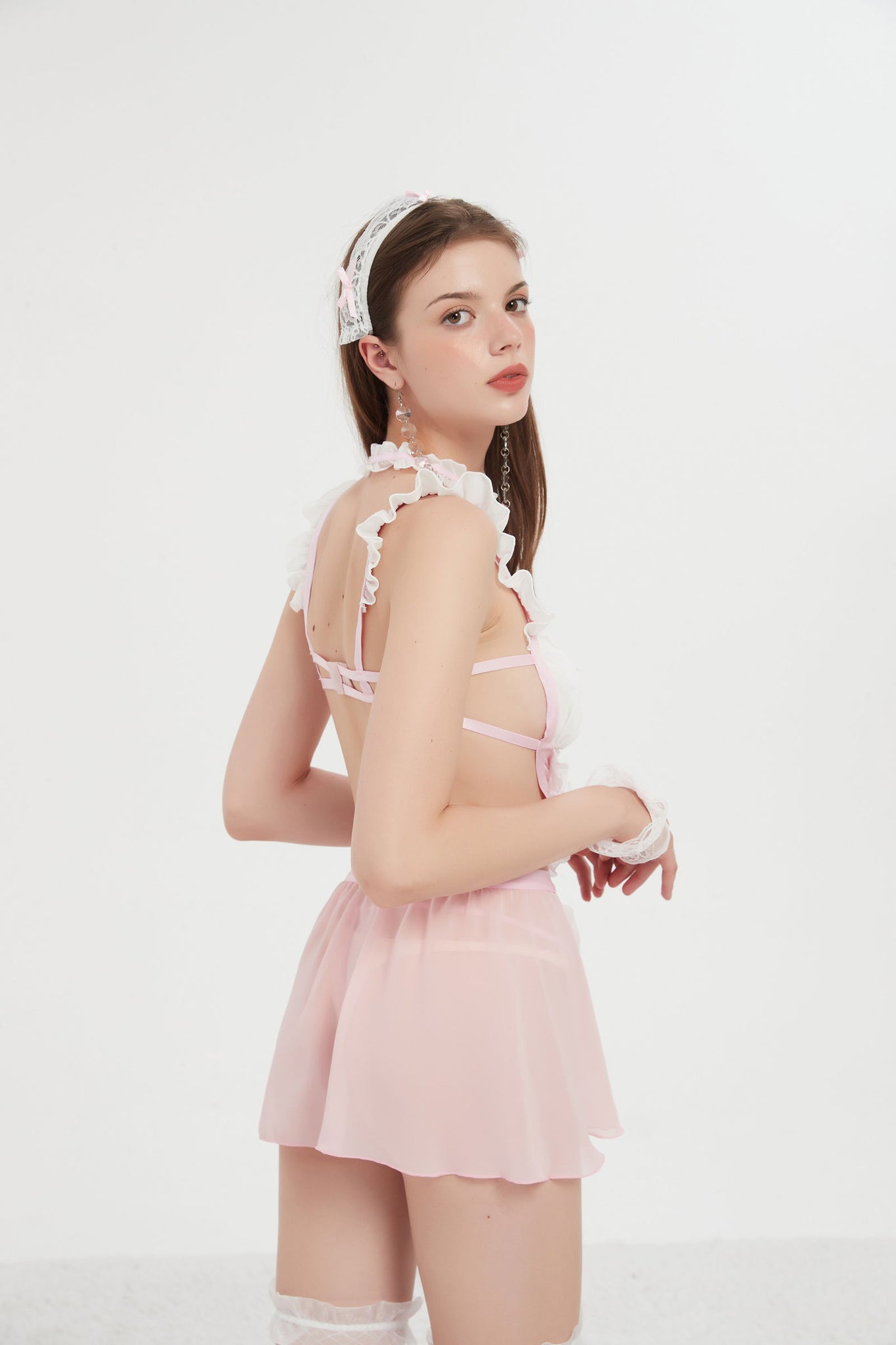 Candy Blush Ruffle Corset Set - Risette 