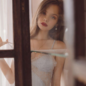Enchanting Vintage Nightgown with Lace Ends - Risette 