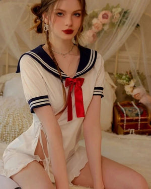 Flirty Nightdress Student School Uniform Costume - Risette 