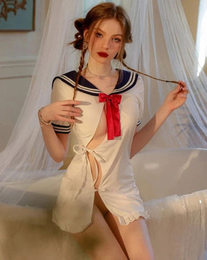 Flirty Nightdress Student School Uniform Costume - Risette 