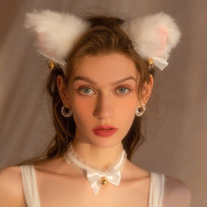 Fluffy Cat Ears Headband - Risette 