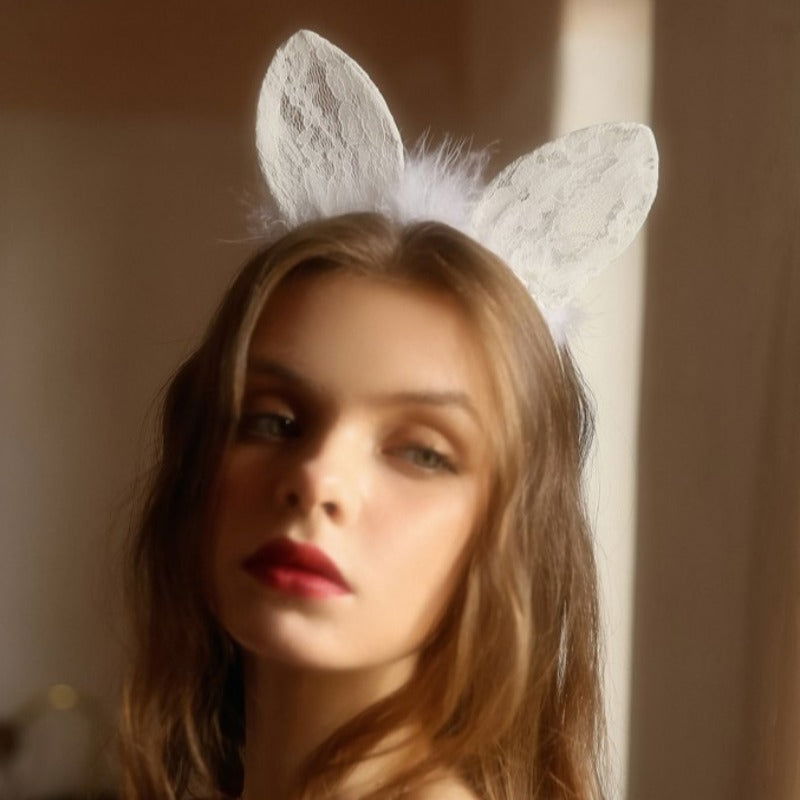 Fluffy Lace Sexy Anime Cat Ears - Risette 
