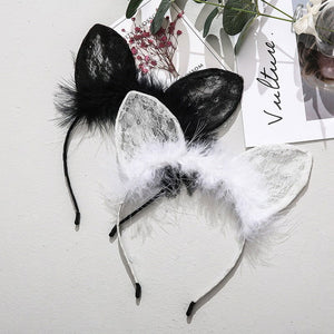 Fluffy Lace Sexy Anime Cat Ears - Risette 