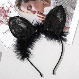 Fluffy Lace Sexy Anime Cat Ears - Risette 
