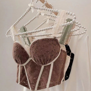Green Corset Top Lace Lingerie Set - Risette 