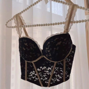 Green Corset Top Lace Lingerie Set - Risette 