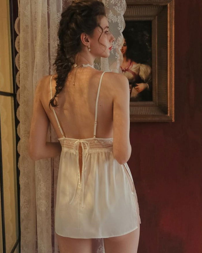 Lace Loose Sexy White Black Lingerie - Risette 