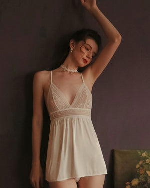 Lace Loose Sexy White Black Lingerie - Risette 