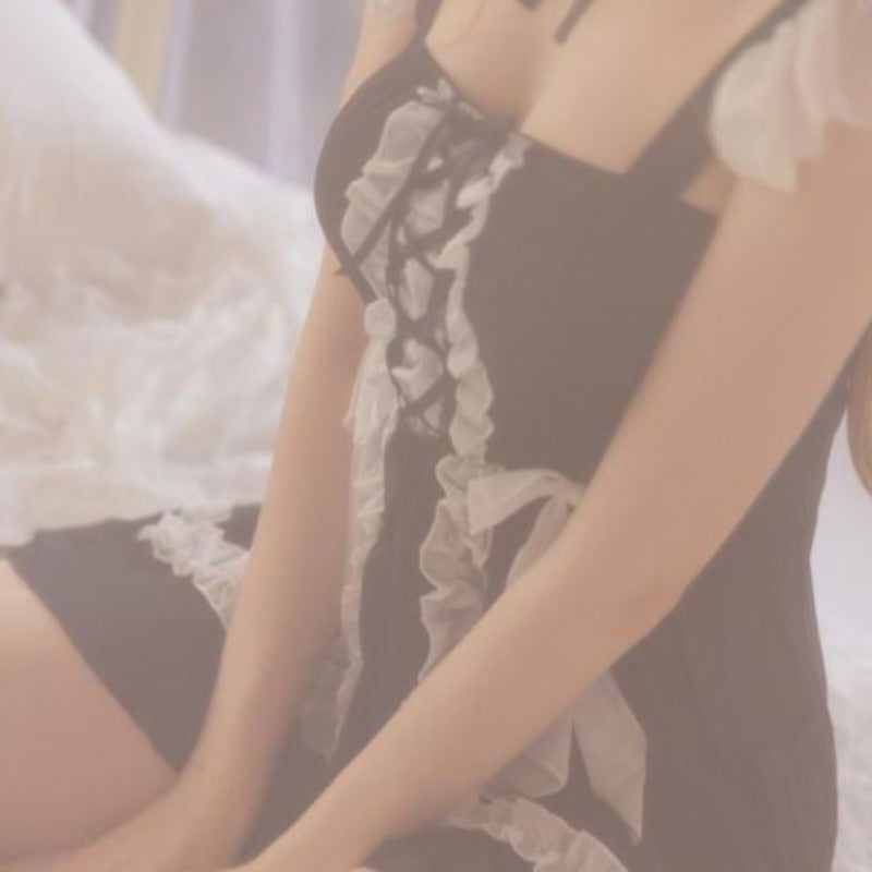 Lolita Kawaii sexy Maid Babydoll Choker Lace Nightdress - Risette 