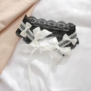Lolita Kawaii sexy Maid Babydoll Choker Lace Nightdress - Risette 