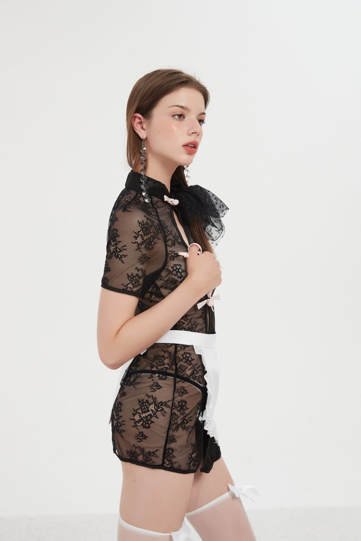 Midnight Lace Fantasy Cheongsam - Risette 