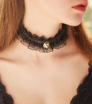 Mystic Noir Lace Choker - Risette 