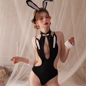 Naughty Bunny Costume Lingerie Cute Onesie - Risette 