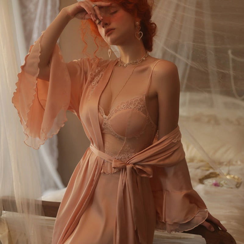 Pink Sexy Elegant See through Nightdress - Risette 