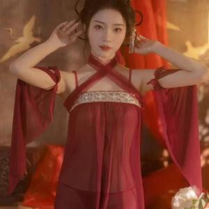 Traditional Chinese Costume Sheer Hanfu Cosplay Lingerie