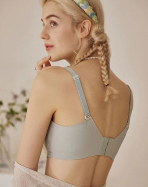 Sexy Laced Wireless Bra with Seamless Underwear Lingerie Set - Risette 