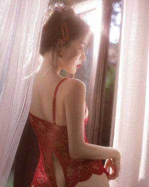 Valentine Present Cut out Bow Lingerie - Risette 