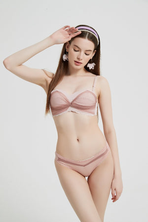 Stylish Pink Two Piece Lingerie