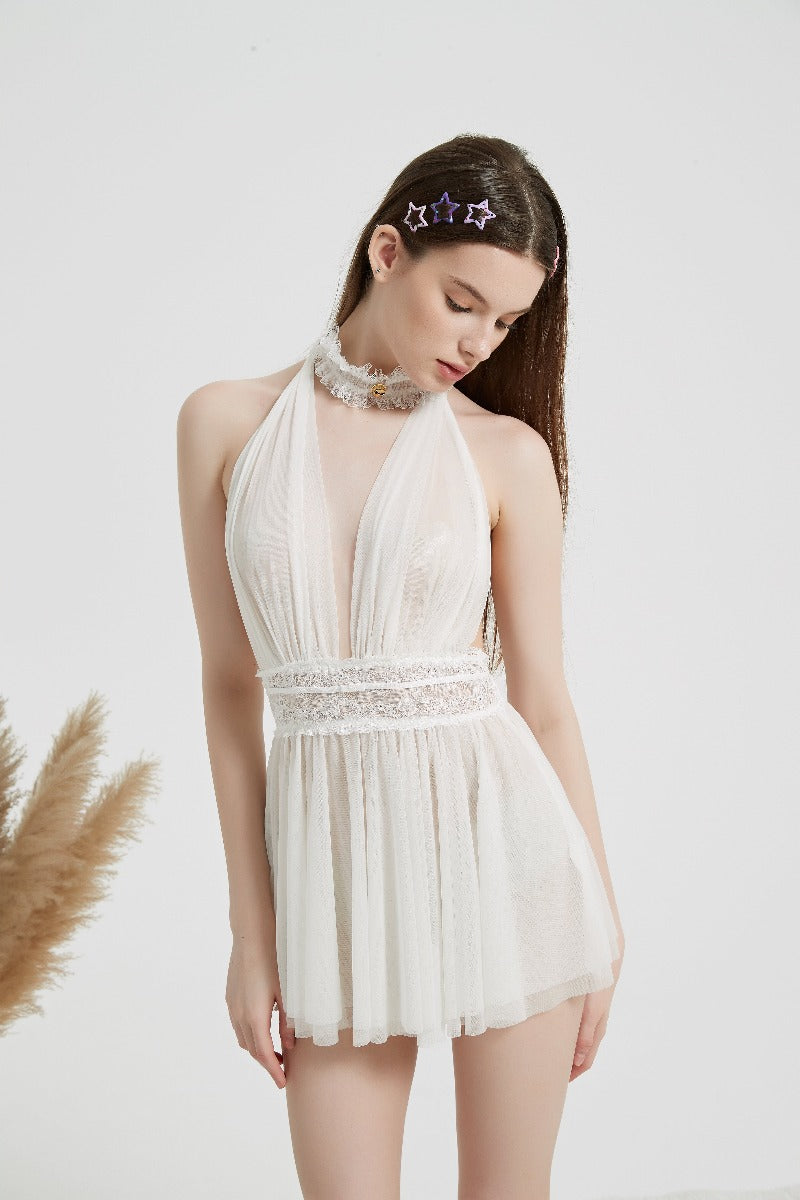 White Sexy Alluring Night Dress