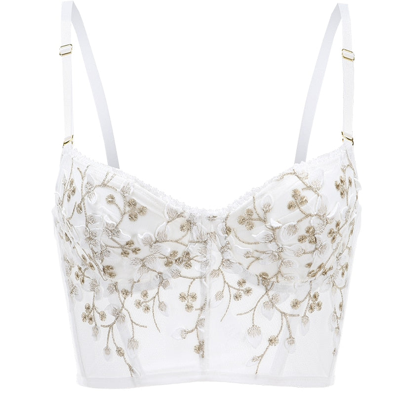 Floral Embroidery Bralette