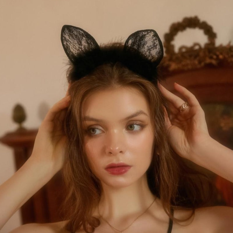 Fluffy Lace Sexy Anime Cat Ears