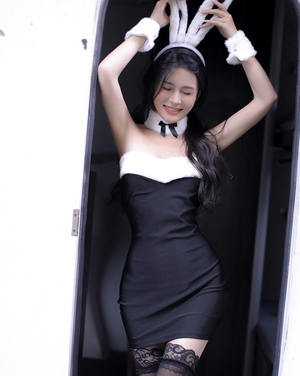 Black Bunny Girl Lolita Cosplay Dress